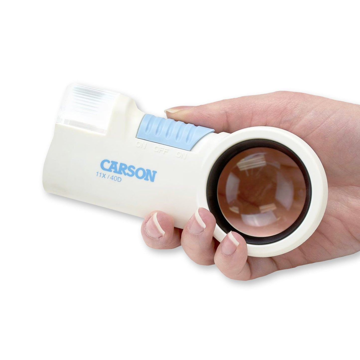 Carson MagniFlash™ 11x asfærisk forstørrelsesglass med LED-lys