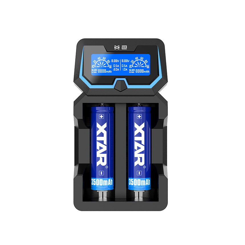 Xtar X2 - Hurtiglader for Li-Ion batterier.