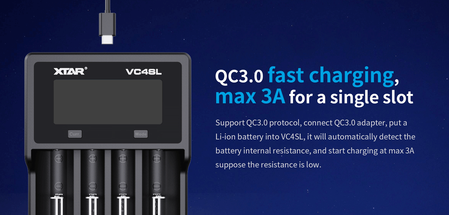 XTAR VC4SL - QC 3.0 - USB-C